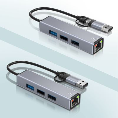 Compact USB C Hub Adapter Laptop Usb Port Expander Usbc Hub For Fast Data Transfer