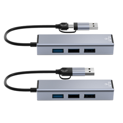 Compact USB C Hub Adapter Laptop Usb Port Expander Usbc Hub For Fast Data Transfer