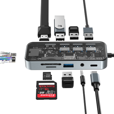 Customized Brand The Professional Aluminum Card Reader Hub For Enhanced Workflow