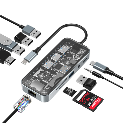 Customized Brand The Professional Aluminum Card Reader Hub For Enhanced Workflow