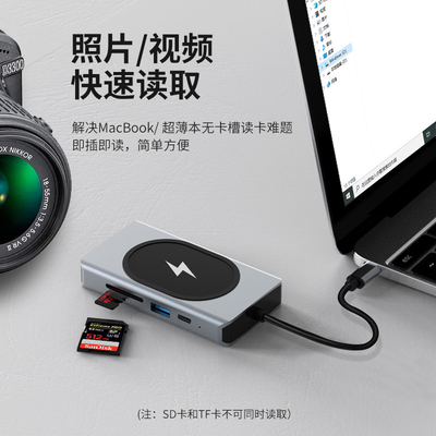 USB Type C HUB Multifunction Adapter 9 In One And With Memory Card Reader