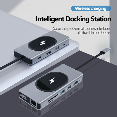 Multi-Port Data Transfer Adapter Hub 11 in one Up To 5Gbps Transfer Speed Supports Many Ports