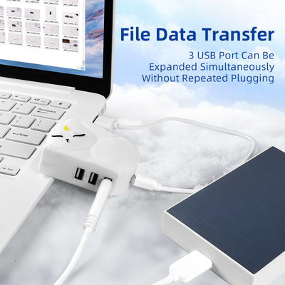 USB PVC Fast Reading Hub Tf Card Reading Hub with Rapid Data Transfer and Memory Card Reader
