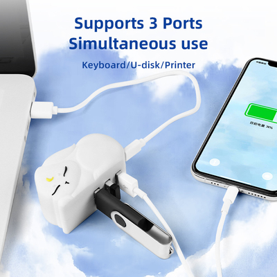 USB PVC Fast Reading Hub Tf Card Reading Hub with Rapid Data Transfer and Memory Card Reader