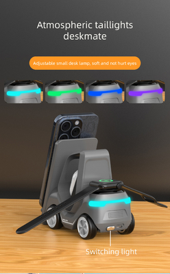 15w Wireless Charging Station Car Shape Night Light No Battery 150*146*75mm Type C Input