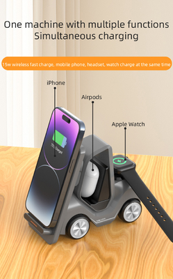 15w Wireless Charging Station Car Shape Night Light No Battery 150*146*75mm Type C Input