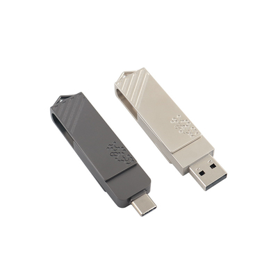 Metal Type C Twist Shaped Fast Speed Usb Flash Drive 3.0 And USB 2.0 And Type C