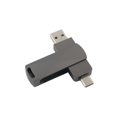 Gun Black Metal Type C USB Flash Drives with Fast Speed 3.0 and 3.0 Twist Shapes
