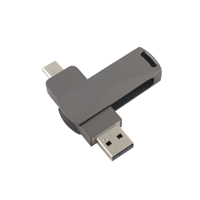 Gun Black Metal Type C USB Flash Drives with Fast Speed 3.0 and 3.0 Twist Shapes