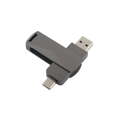Gun Black Metal Type C USB Flash Drives with Fast Speed 3.0 and 3.0 Twist Shapes