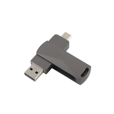 Gun Black Metal Type C USB Flash Drives with Fast Speed 3.0 and 3.0 Twist Shapes