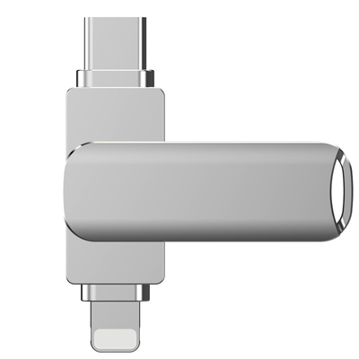 2 in 1 USB Flash Drive with Password Protection and Durable Metal Casing