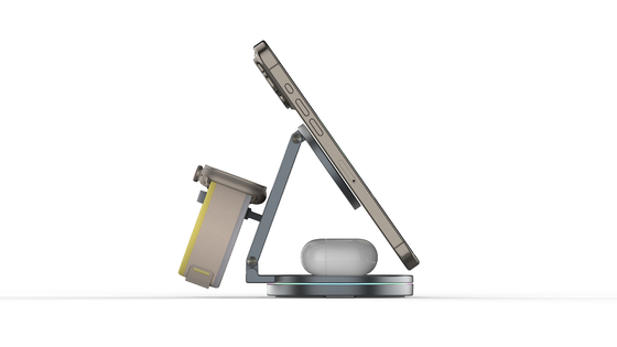 360-Degree Rotation 15W Magnetic Wireless Charger with Type C Cable 98.3*24.7*95.8mm