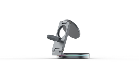 Foldable Magnetic Wireless Charger with 360-Degree Rotation and 15W Power Output