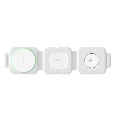 Foldable Three-In-One Magnetic Wireless Charger Abs Plastic for iPhone iWatch and More