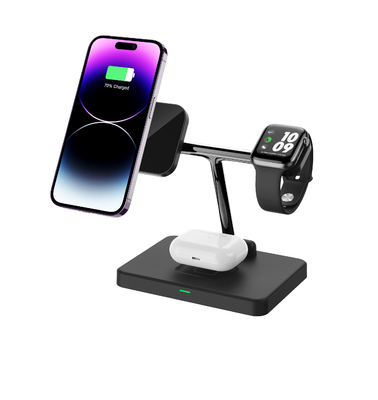 3 In 1 Fast Charger Upright Wireless Charging For IPhone Earphone IWatch