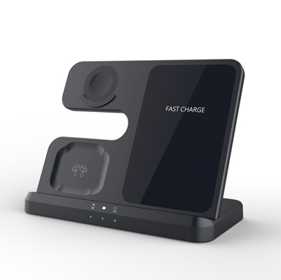 ABS PC Material 15W Wireless Charger for iPhone iWatch AirPod Fast and Convenient