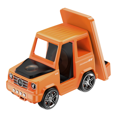 Orange Cool Car Shaped Wireless Charger for iPhone Airpods IWatch 225G Output 9V/1.67A
