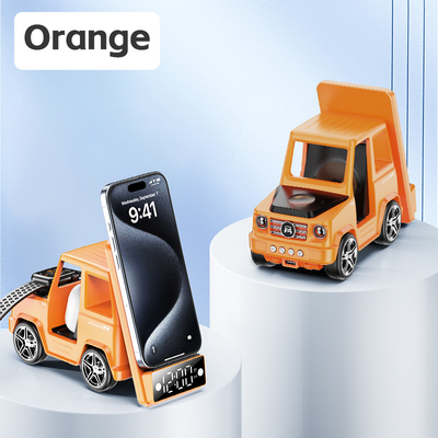 Orange Cool Car Shaped Wireless Charger for iPhone Airpods IWatch 225G Output 9V/1.67A