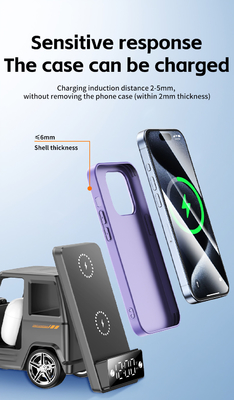 Cool Car Shaped Gray Color Wireless Charger Fast Charging For IPhone Airpods IWatch