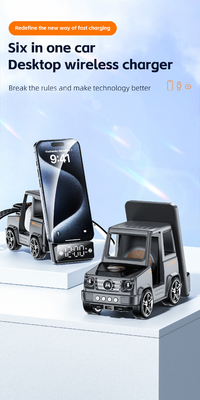 Cool Car Shaped Gray Color Wireless Charger Fast Charging For IPhone Airpods IWatch
