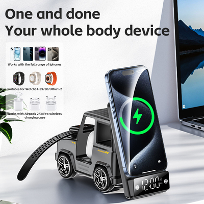 Orange Cool Car Shaped Wireless Charger for iPhone Airpods IWatch 225G Output 9V/1.67A