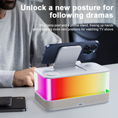 Qi-enabled Wireless Charger and Bluetooth Speaker with Colorful Lights Compatibility Qi-enabled Devices
