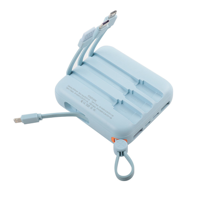 Li-polymer Battery /18650 Battery Portable Power Bank Black Blue Cable Manual Box Included