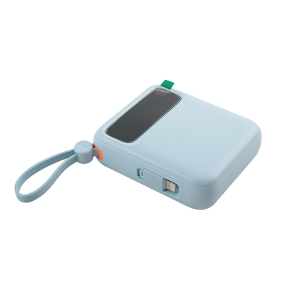 Li-polymer Battery /18650 Battery Portable Power Bank Black Blue Cable Manual Box Included