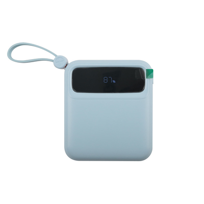 Li-polymer Battery /18650 Battery Portable Power Bank Black Blue Cable Manual Box Included