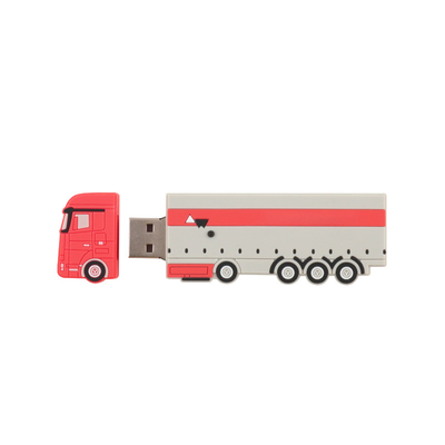 PVC Or Silicone Custom USB Flash Drives Bus Shape With Data Preload