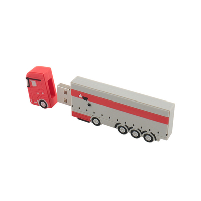 PVC Or Silicone Custom USB Flash Drives Bus Shape With Data Preload