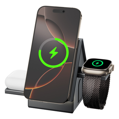 OEM Supported Multifunction Wireless Charger with ≥75% Charging Efficiency and White or Gray Options