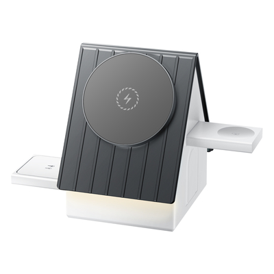 OEM Supported Multifunction Wireless Charger with ≥75% Charging Efficiency and White or Gray Options