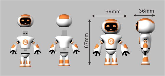 Cute Shaped  Cartoon Character PVC Usb Flash Drive USB 2.0 And 3.0