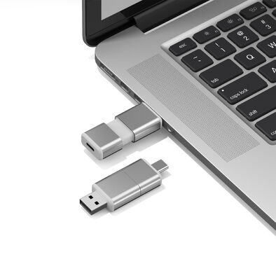 All Passed H2 USB + Type C USB Flash Drive Can OEM Logo One Usb Body