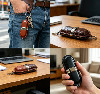 Grade A Leather Usb Memory Leather Usb Flash Drive Flash Drive Featuring Grade A Chip And Leather Exterior For Executive