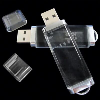 Engraving Logo On Acrylic Inside Usb Flash Drive Support Perfect Choice For Tech Conferences And Exhibitions