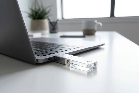 Acrylic USB Stick Offering Up To 5 Gbps Data Transfer Speed Customized Package Ensures Quick Data Access Engraving Logo On Acrylic Part
