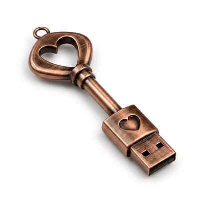 Retro style Key usb flash drive offering Speed 10MBs suitable for portable digital storage and data management