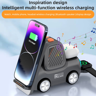 Standard Charging Multifunction Wireless Charger Featuring USB-C Input Interface and Customizable Logo Print or Laser for Versatile