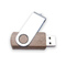Twist Shaped Wooden USB Drive Metal Case Bamboo Color Embossing LOGO