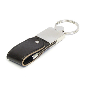 Metal 2.0 Leather USB Stick With Embossing / Laser / Print Logo