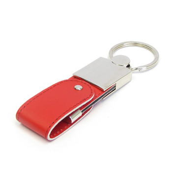 Metal 2.0 Leather USB Stick With Embossing / Laser / Print Logo