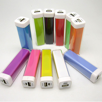 2000MAH Colorful Metal Power Bank 91x25x25MM For Gift Usage