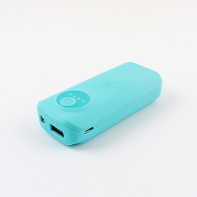 LED Light Plastic Portable Power Bank 2400MAH 18650 Li ion battery