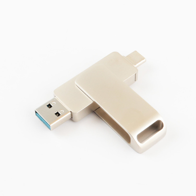 Type C Twist Metal USB Flash Drive 2.0 And 3.0 High Speed 256GB 128GB