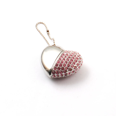 Jewelry Style 3.0 Heart USB Flash Drive For Lady Necklace 64GB 128GB
