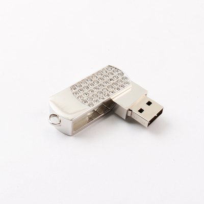 PCBA 2.0 And 3.0 Crystal USB Flash Drive Silver Shiny Fast Speed