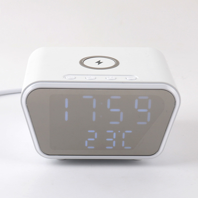 Abs Weave 20W Fast Speed Plastic Clock Wireless Charger White Color